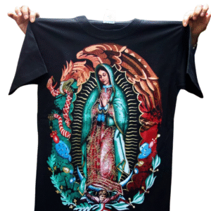 Playeras con la imagen de la virgen